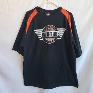 Harley Davidson 2008 Thunder Ride Diabetes T Tee Shirt XL Black Graphic